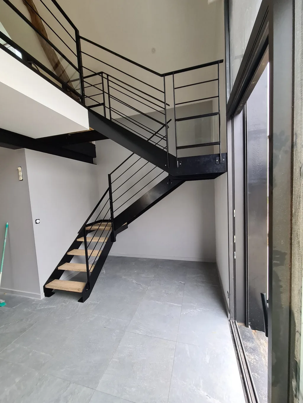 Escalier acier avec palier